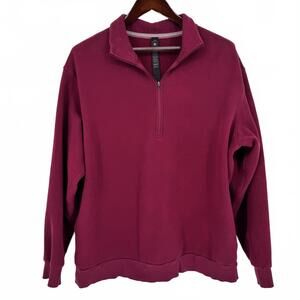 Lululemon Sweatshirt Mens XL Purple 1/4 Zip Fleece Pullover Stretch Athletic